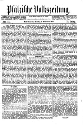 Pfälzische Volkszeitung Dienstag 9. November 1875