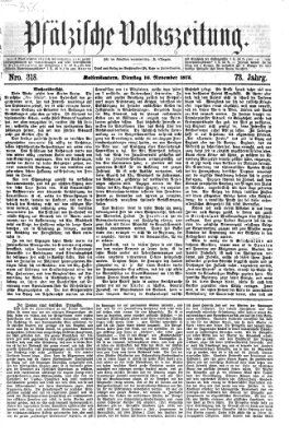 Pfälzische Volkszeitung Dienstag 16. November 1875