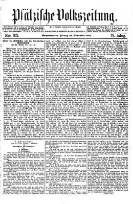 Pfälzische Volkszeitung Freitag 19. November 1875