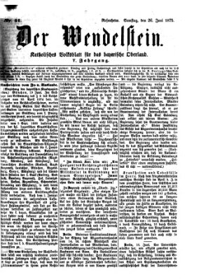 Wendelstein Samstag 26. Juni 1875