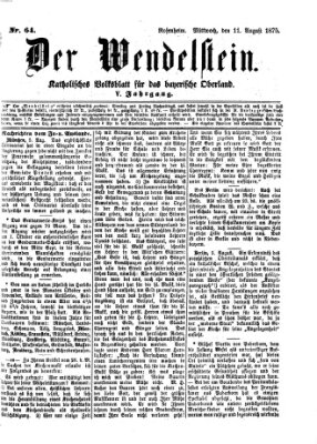 Wendelstein Mittwoch 11. August 1875
