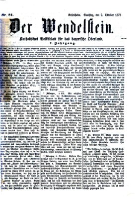 Wendelstein Samstag 9. Oktober 1875