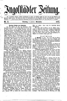 Ingolstädter Zeitung (Neue Ingolstädter Zeitung) Sonntag 3. Januar 1875