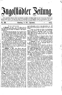 Ingolstädter Zeitung (Neue Ingolstädter Zeitung) Samstag 29. Mai 1875