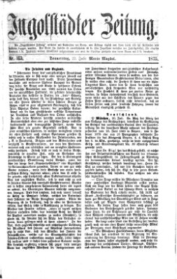 Ingolstädter Zeitung (Neue Ingolstädter Zeitung) Donnerstag 22. Juli 1875