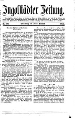Ingolstädter Zeitung (Neue Ingolstädter Zeitung) Donnerstag 14. Oktober 1875