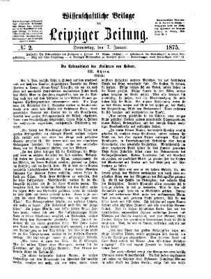 Leipziger Zeitung Donnerstag 7. Januar 1875