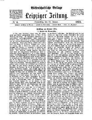 Leipziger Zeitung Donnerstag 14. Januar 1875
