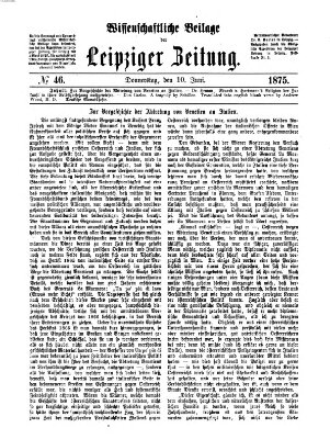 Leipziger Zeitung Donnerstag 10. Juni 1875