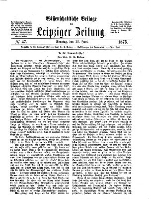 Leipziger Zeitung Sonntag 13. Juni 1875