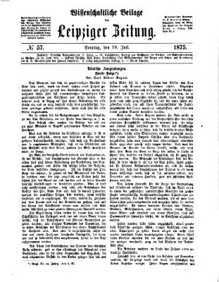 Leipziger Zeitung Sonntag 18. Juli 1875