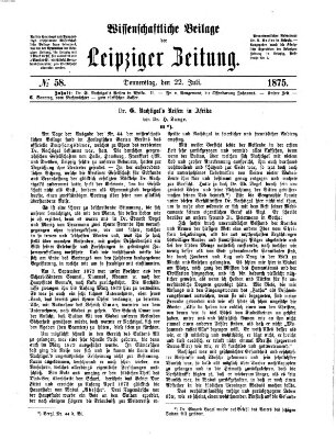 Leipziger Zeitung Donnerstag 22. Juli 1875