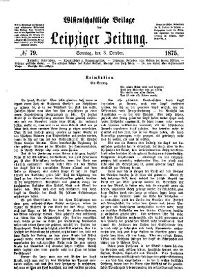 Leipziger Zeitung Sonntag 3. Oktober 1875