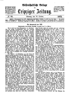 Leipziger Zeitung Sonntag 10. Oktober 1875