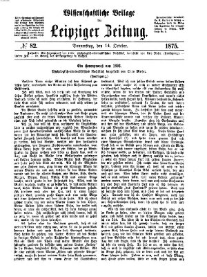 Leipziger Zeitung Donnerstag 14. Oktober 1875