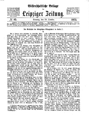 Leipziger Zeitung Sonntag 24. Oktober 1875
