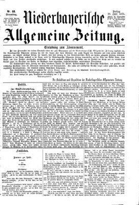 Niederbayerische allgemeine Zeitung Freitag 18. Juni 1875