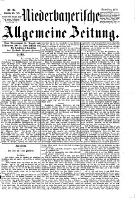 Niederbayerische allgemeine Zeitung Dienstag 27. Juli 1875