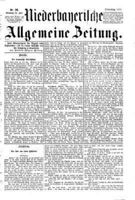 Niederbayerische allgemeine Zeitung Mittwoch 28. Juli 1875
