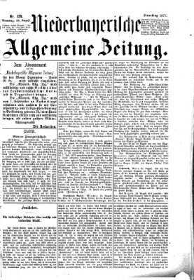 Niederbayerische allgemeine Zeitung Sonntag 29. August 1875
