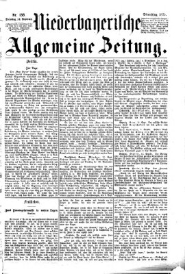 Niederbayerische allgemeine Zeitung Dienstag 14. September 1875