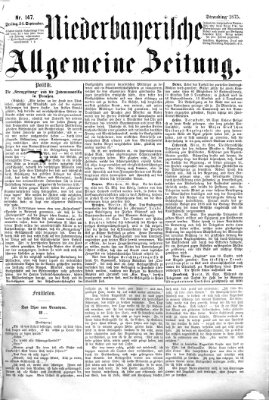 Niederbayerische allgemeine Zeitung Freitag 24. September 1875