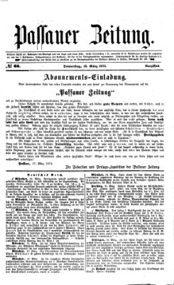 Passauer Zeitung Donnerstag 18. März 1875