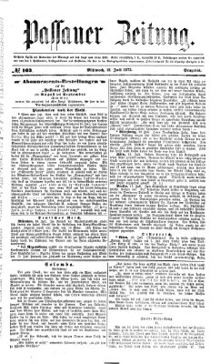 Passauer Zeitung Mittwoch 21. Juli 1875