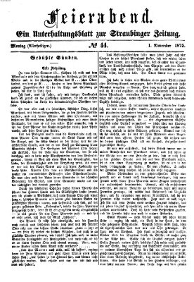 Feierabend (Straubinger Zeitung) Montag 1. November 1875