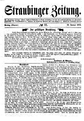 Straubinger Zeitung Freitag 15. Januar 1875