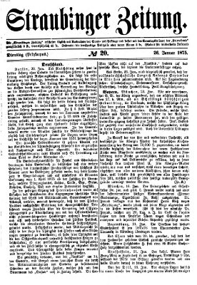 Straubinger Zeitung Dienstag 26. Januar 1875