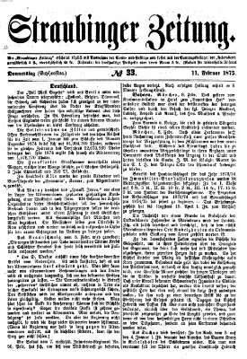 Straubinger Zeitung Donnerstag 11. Februar 1875