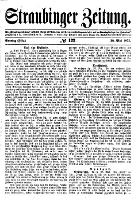 Straubinger Zeitung Sonntag 30. Mai 1875