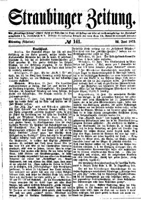 Straubinger Zeitung Dienstag 22. Juni 1875