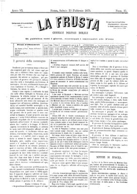 La frusta Samstag 13. Februar 1875