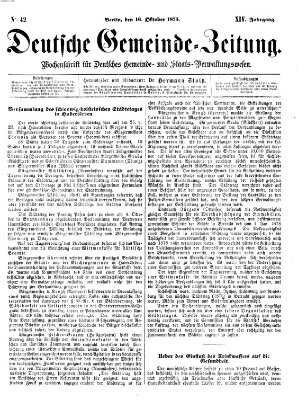 Deutsche Gemeinde-Zeitung Samstag 16. Oktober 1875