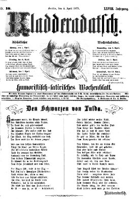 Kladderadatsch Sonntag 4. April 1875