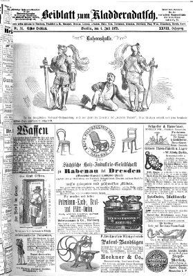 Kladderadatsch Sonntag 4. Juli 1875
