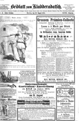 Kladderadatsch Sonntag 22. August 1875
