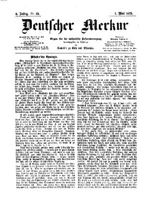Deutscher Merkur Samstag 1. Mai 1875