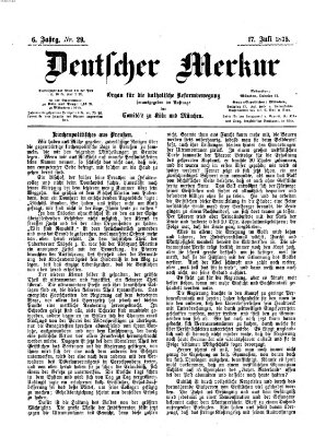 Deutscher Merkur Samstag 17. Juli 1875