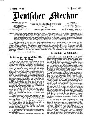 Deutscher Merkur Samstag 14. August 1875