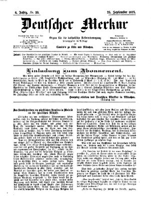 Deutscher Merkur Samstag 25. September 1875