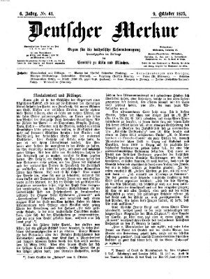 Deutscher Merkur Samstag 9. Oktober 1875