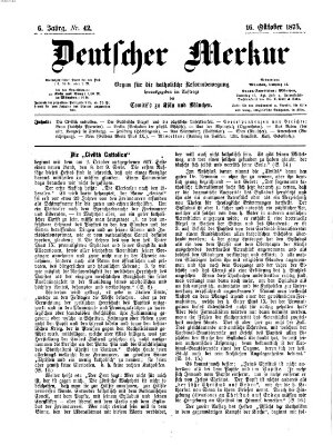 Deutscher Merkur Samstag 16. Oktober 1875