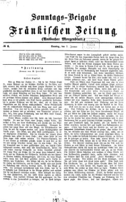 Fränkische Zeitung (Ansbacher Morgenblatt) Sonntag 3. Januar 1875
