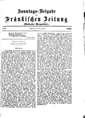 Fränkische Zeitung (Ansbacher Morgenblatt) Sonntag 28. Februar 1875