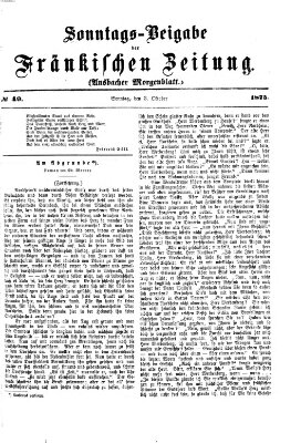 Fränkische Zeitung (Ansbacher Morgenblatt) Sonntag 3. Oktober 1875