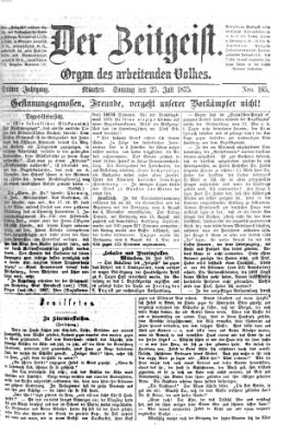 Der Zeitgeist Sonntag 25. Juli 1875