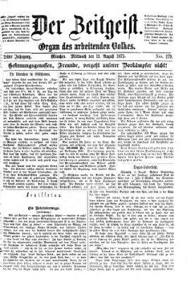 Der Zeitgeist Mittwoch 11. August 1875